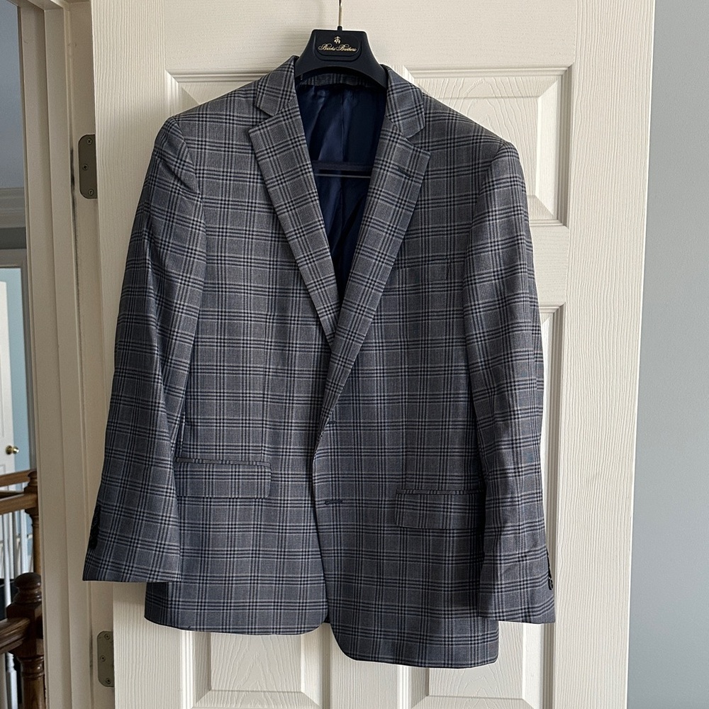 Brooks Brothers Charcoal Checkered Blazer